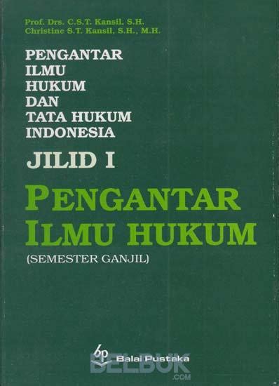 Buku Cst Kansil Pengantar Ilmu Hukum Dan Tata Hukum Indonesia Terkait