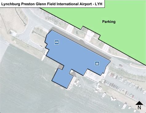 Lynchburg Preston Glenn Field LYH Airport Terminal Map