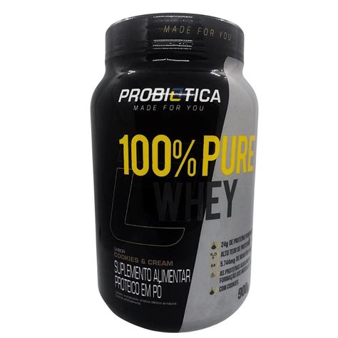 100 PURE WHEY POTE 900g PROBIOTICA RBR SUPLEMENTOS