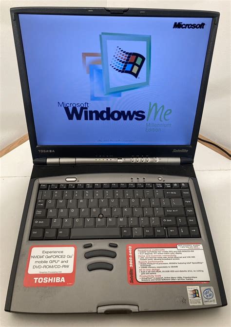 Vintage Toshiba Satellite 2805 Laptop Windows ME DVD Parallel Port