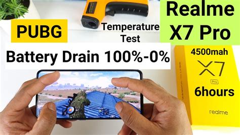 Realme X7 Pro Pubg Battery Drain 100 0 Temperature Test YouTube