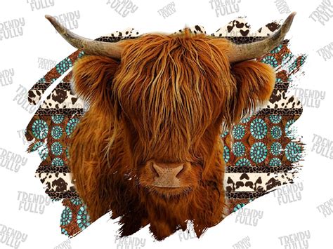 Highland Cow Png, Sublimation Design Download, Cow Png, Western ...