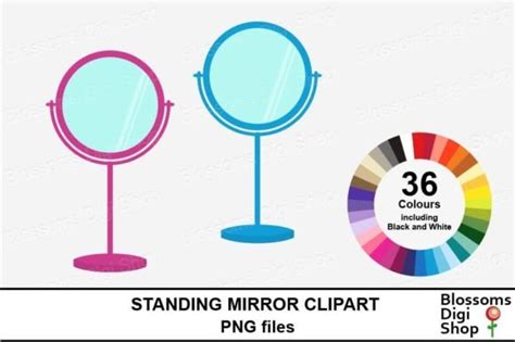 Standing Mirror Sticker Clipart Graphic By BlossomsDigiShop Creative