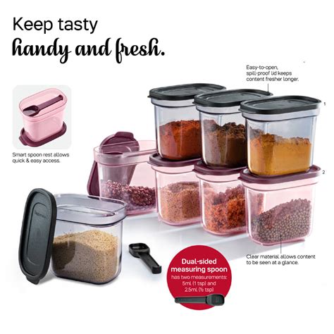 Tupperware Umami Collection Set Ml Shelf Savers With Spoon Ml