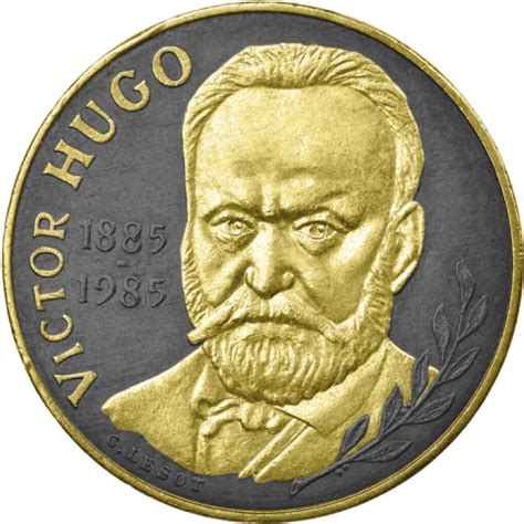 Pièce France VICTOR HUGO RUTHÉNIUM OR 10 Francs 1985 France