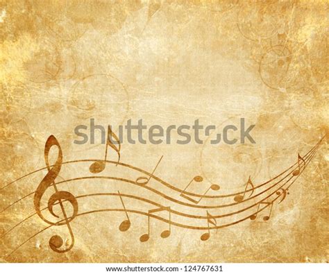 Old Music Sheet Musical Notes Stock Illustration 124767631