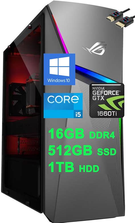 Asus Rog Strix G10ce Gaming Desktop Computer Intel 6 Core I5 11400f 16gb Ddr4