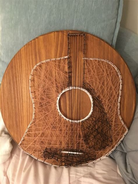 Guitar String Art String Art Diy String Art Nail String Art