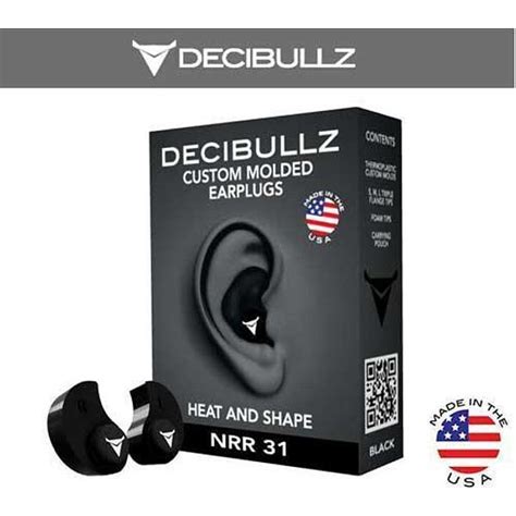 Decibullz Custom Molded Earplugs Black Au