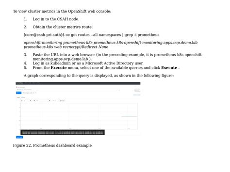 Viewing Cluster Metrics Implementation Guide—red Hat Openshift