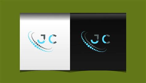 Plantilla de icono de vector de diseño de logotipo moderno inicial jc