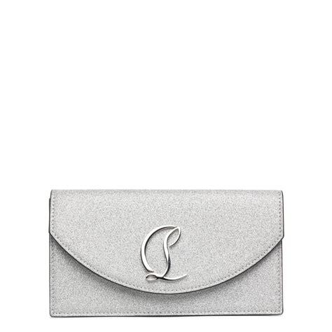 Christian Louboutin Loubi Calf Glitter Clutch In Metallic Lyst