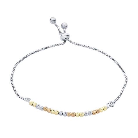 Sterling Silver Box Chain Bracelet W/ Multi-color Diamond-cut - Etsy