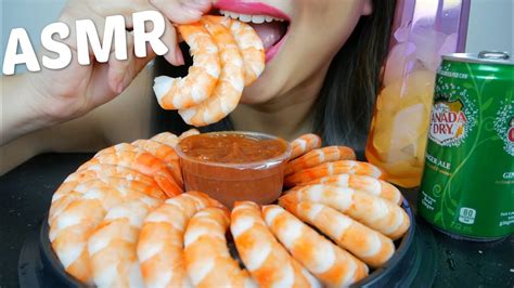 Jumbo Cocktail Shrimp Asmr No Talking Crunchy Eating Sounds Mukbang