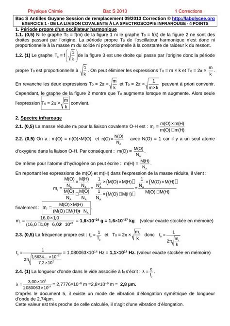 PDF EXERCICE DE LA LIAISON COVALENTE À LA SPECTROSCOPIE DOKUMEN TIPS