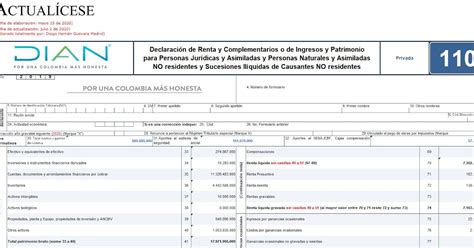 TODA LA INFORMACION CONTABLE Y TRIBUTARIA Formulario 110 Y Formato