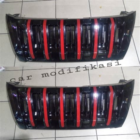 Jual Grill All New Fortuner Model Prado Hitam Glossy Lis Merah Produk