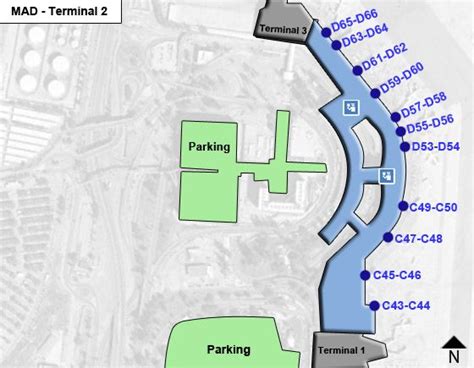 Madrid Barajas Airport MAD Terminal 2 Map