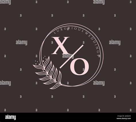 Xo Initials Letter Hochzeit Monogramm Logos Vorlage Handgezeichnete