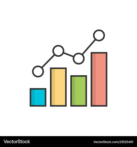 Growing Bar Graph Royalty Free Vector Image Vectorstock