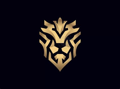 Lion Golden Futuristic Logo Branition