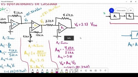 Amplificadores Operacionales En Cascada Youtube
