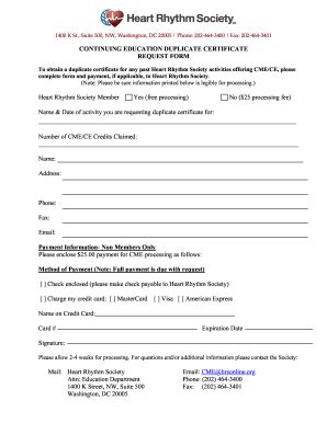 Fillable Online Cme Certificate Request Form Doc Fax Email Print