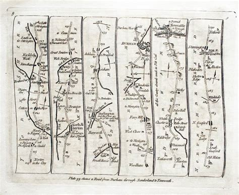 Antique Road Maps Of England And Wales By Thomas Kitchin