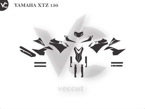 YAMAHA XTZ 150 Wrap Cutting Template - Veccut – Vec Cut