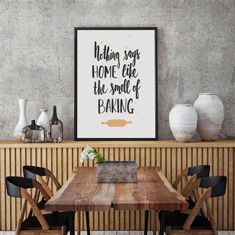 Home Like Smell Of Baking Kitchen Wall Art Print And Poster Home