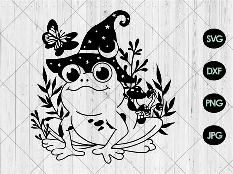 Magic Frog Svg Celestial Frog Svg Dxf Png  Mystical Frog Svg