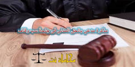 صيغة ونموذج مذكرة مدعي بالحق المدني فى جنحة سب وقذف استشارات قانونية