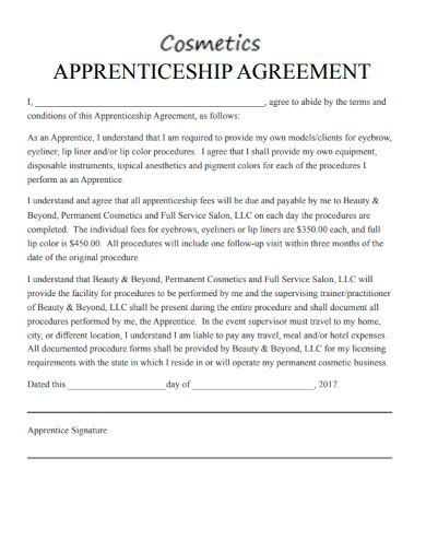 Free Apprenticeship Agreement Samples In Google Docs Ms Word