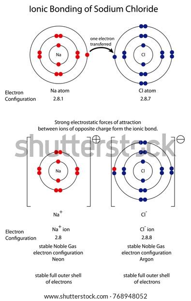 Diagram Show Ionic Bonding Sodium Chloride Stock Vector (Royalty Free) 768948052