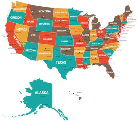 Capitais De Estados E Cidades Principais Do Estados Unidos Da América