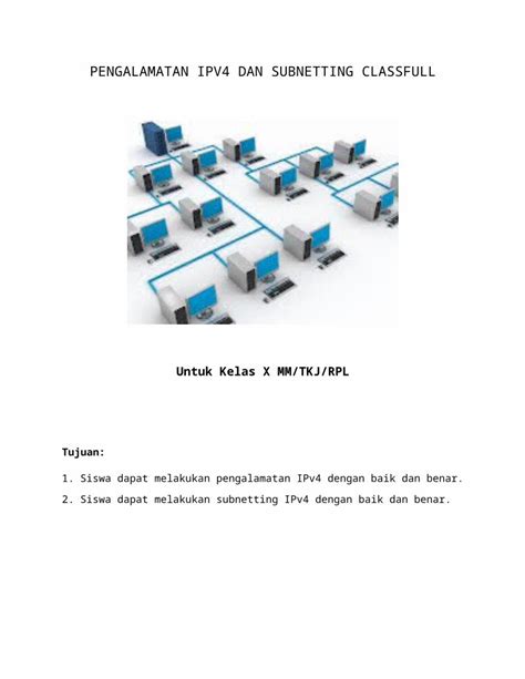 Docx Pengalamatan Ipv Dan Subnetting Classfull Dokumen Tips