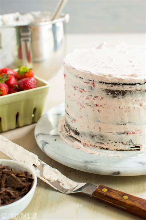 Chocolate Tuxedo Cake With Strawberry Mascarpone Icing Brooklyn Homemaker