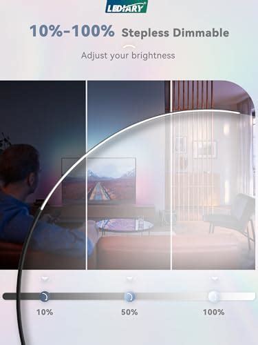 Snapklik Lediary Arc Floor Lamp Modern Rgb Standing Lamp