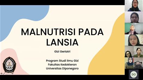 3 Malnutrisi Pada Lansia Youtube