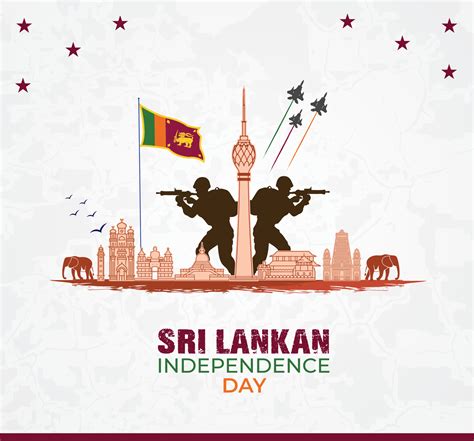 Sri Lanka Independence Day Sri Lanka Day Defense Concept Template For