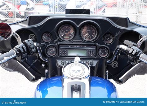 Dashboard And Handlebar Of The Indian Roadmaster Motorcycle Editorial