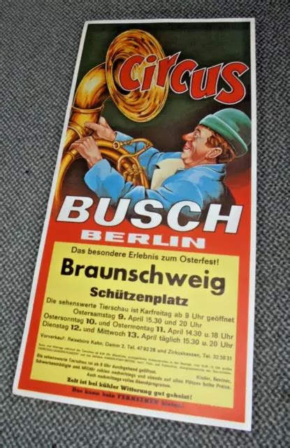 1977 CIRCUS BUSCH ROLAND Poster PIO NOCK Circus Poster Posters Poster