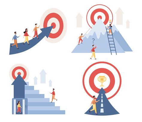 Path The Goal Icon Set Efforts To Achieve Target Success Route