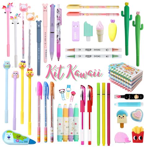 Kit Papelaria Kawaii Shopee Brasil