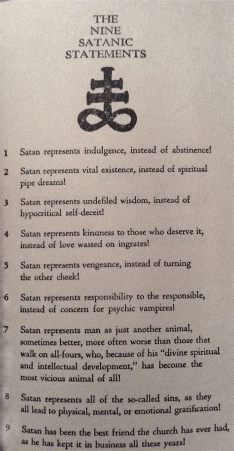 Lavey Satanist Tumblr The Satanic Bible Satanic Rules Laveyan Satanism