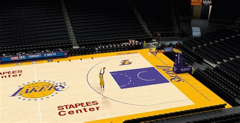 Nba Basketball Court Floor Lakers