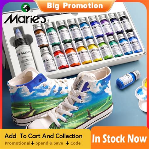 Marie S Dope Dyed Fiber Permanent Fabric Paint Set 12 36 Colors 10ml