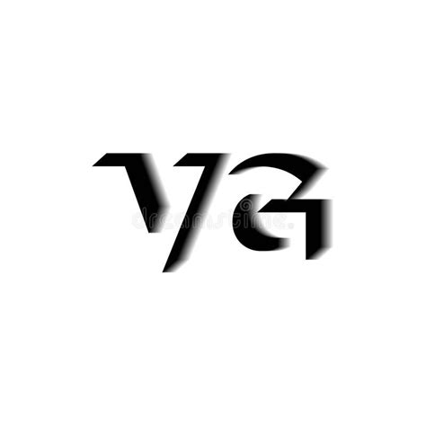 VG Monogram Shadow Shape Style Stock Vector - Illustration of capital ...