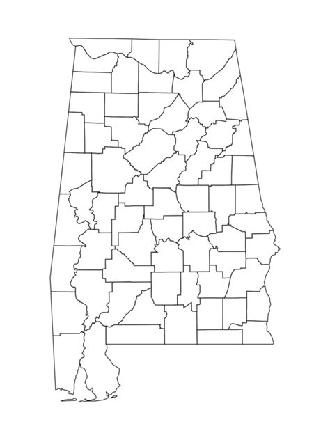 Printable Alabama State Map And Outline Inkpx