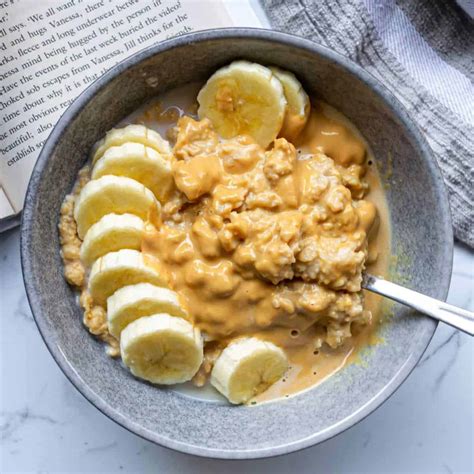 Peanut Butter And Banana Protein Oats Simply Fresh Foodie